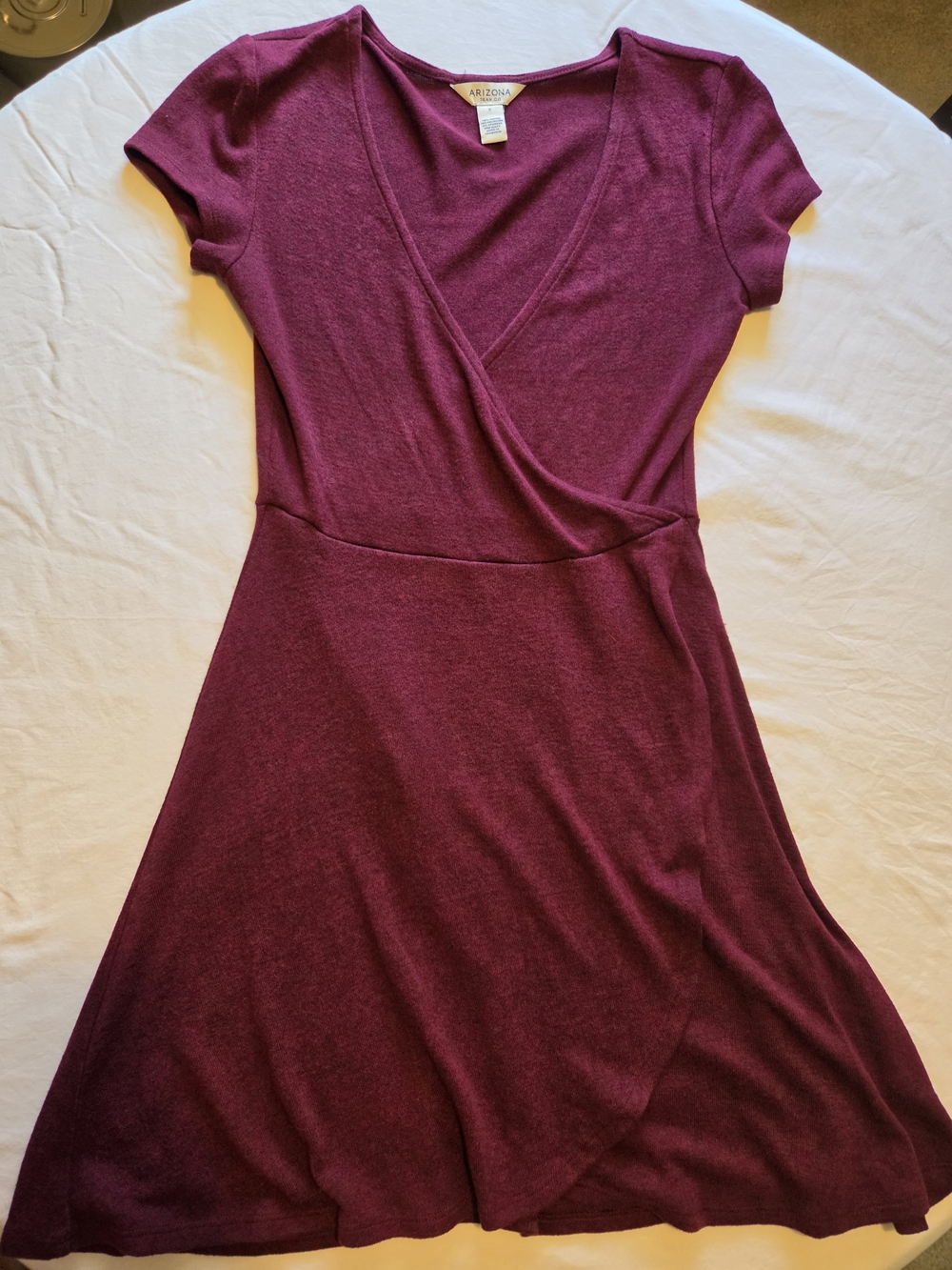 Arizona Jean Company Soft Wrap-Front Short Sleeve Dress